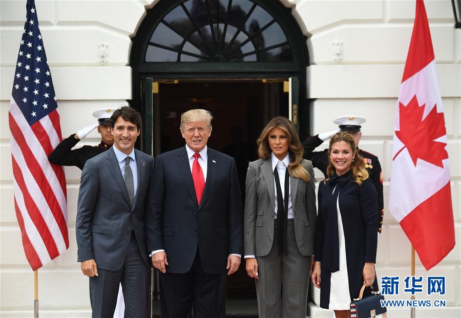 （國際）（3）美國總統特朗普會見加拿大總理特魯多