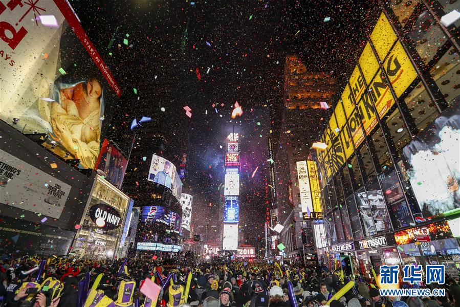 （國際）（2）紐約時報廣場迎新年