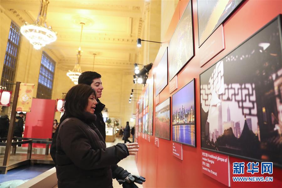 （国际）（1）“上海元素”亮相纽约大中央车站