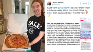 一女生因热衷外卖披萨被耶鲁大学录取