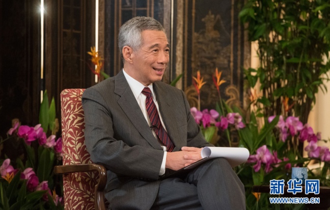 新华网专访新加坡总理李显龙(高清组图)